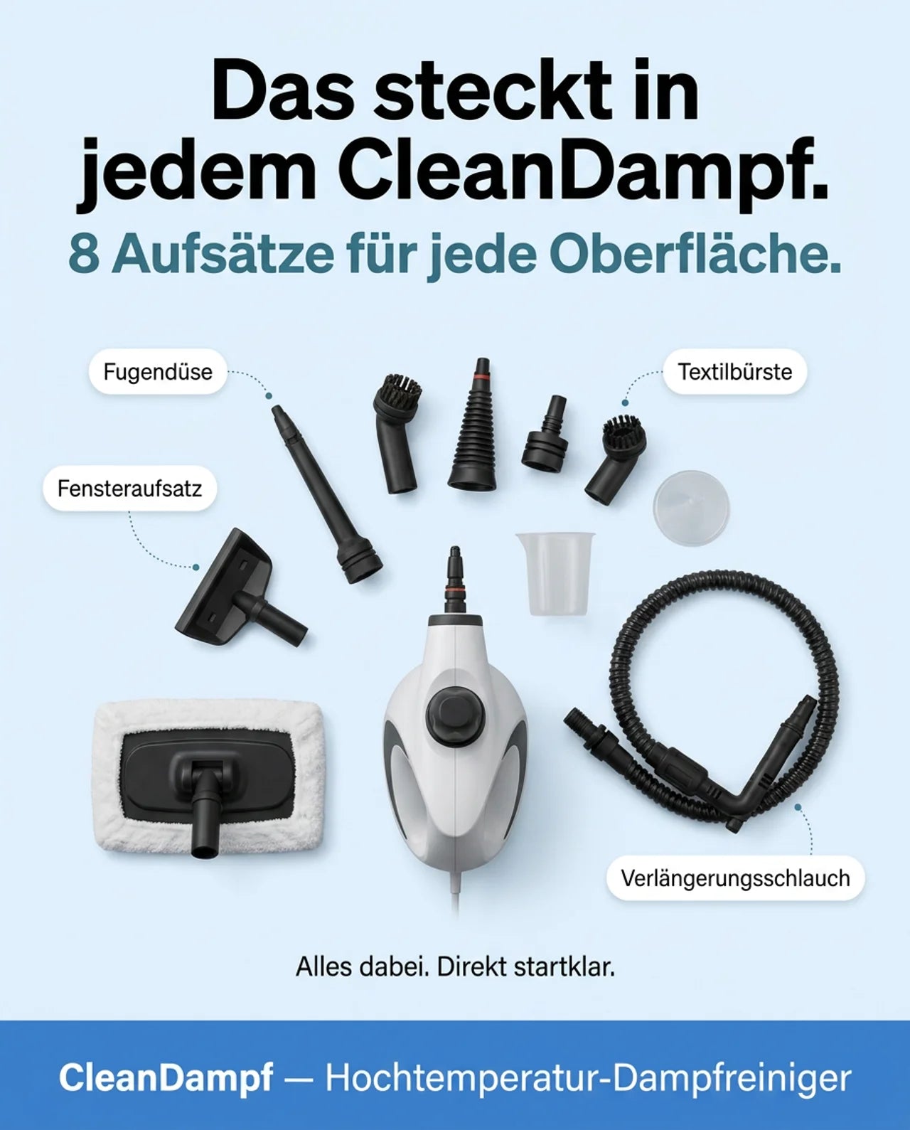 CleanDampf®️ Hochtemperatur-Dampfreiniger